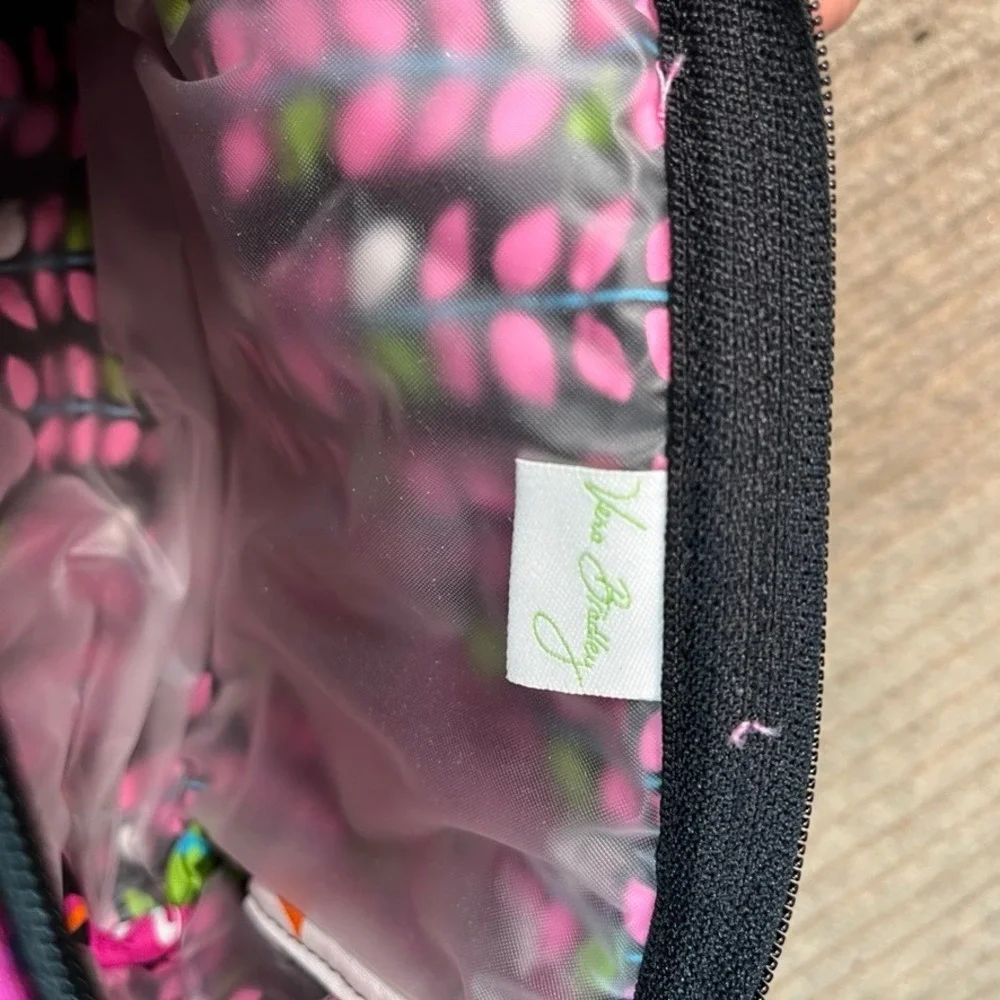 Vera Bradley Lilli Bell Floral Quilted Cotton Tote Bag Pink Purple Zipper Top